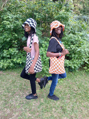 Checker Crochet Tote Bag – Handmade Cotton Shoulder Bag – Retro Checkered Purse for Everyday, Market, Gifts – Hat Sold Separately
