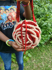 Crochet Rose Bag – Handmade Flower Purse – Wristlet or Crossbody Style – Statement Floral Bag for Festivals, Gifts, or Special Occasions