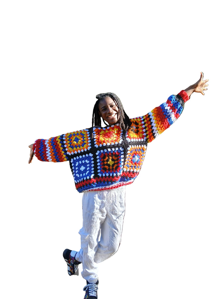 The Bold Soul Off-Shoulder Granny Sweater