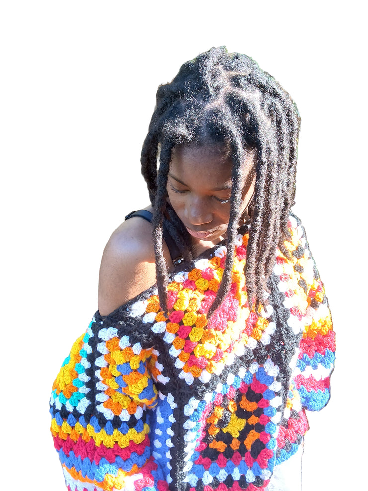 The Bold Soul Off-Shoulder Granny Sweater