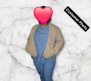 The Cozy Fern Flow Cardigan – Handmade Crochet Fall Sweater