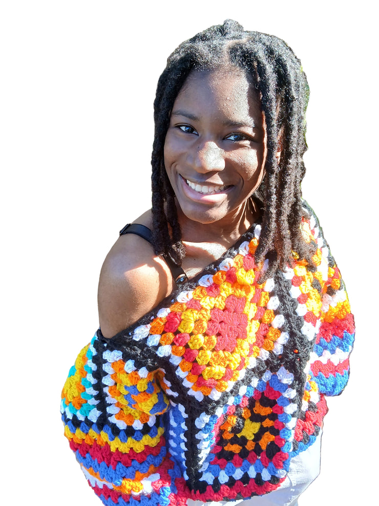 The Bold Soul Off-Shoulder Granny Sweater