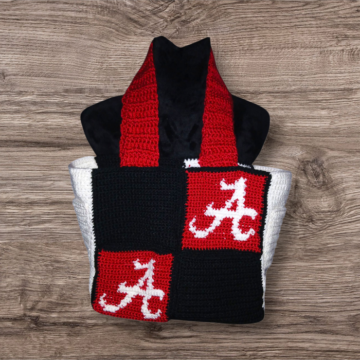 Handmade Crochet Alabama Tote Bag – Crimson Tide Reversible Game Day Purse 👜🐘 | Roll Tide Fan Gear