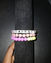 ✨ Custom Bracelet Stack – Kay Pretty (Set of 3) ✨