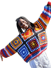 The Bold Soul Off-Shoulder Granny Sweater