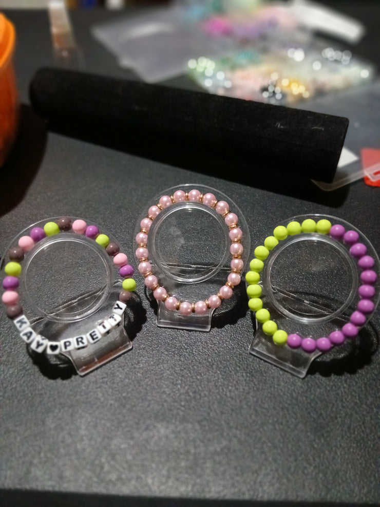 ✨ Custom Bracelet Stack – Kay Pretty (Set of 3) ✨