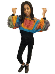 The Cozy Waffle Stitch Off-Shoulder Crop Sweater